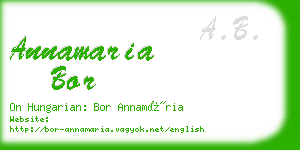 annamaria bor business card